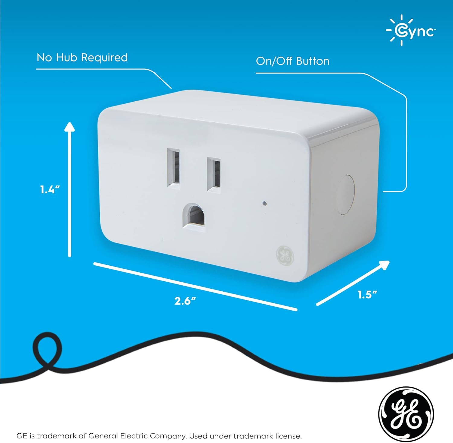 GE Cync Smart Indoor Plug, Smart Outlet Control, WiFi Outlet Plug, Matter Compatible, Works with Alexa and Google Home - Image 7