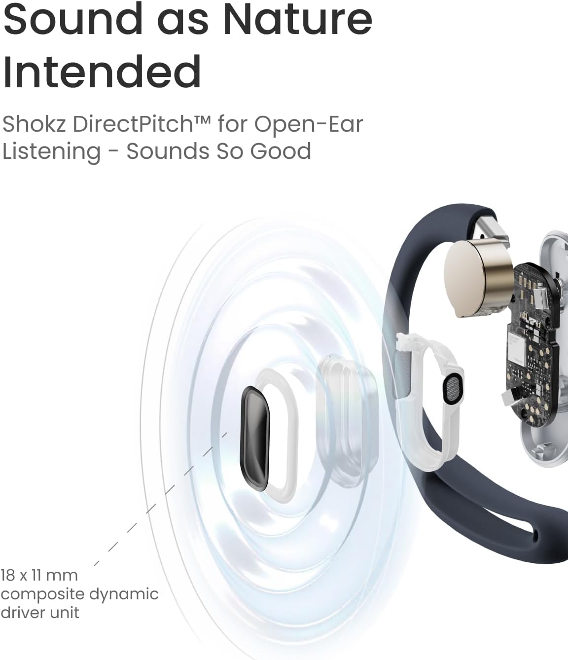 SHOKZ OpenFit Air - Open-Ear Headphones, True Wireless Earbuds, Water Resistant, Secure Earhooks for Daily Use, Black - Image 6