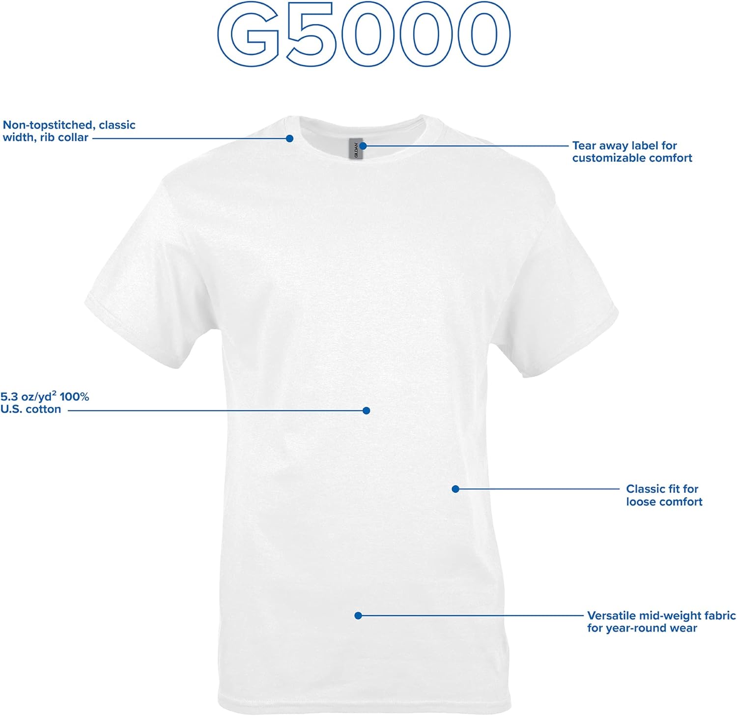 Gildan Adult Heavy Cotton T-Shirt, Style G5000, Multipack - Image 4