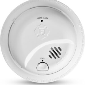 First Alert Smoke Alarm, Battery-Operated Detector with Test & Silence Button, SMI100, 1-Pack