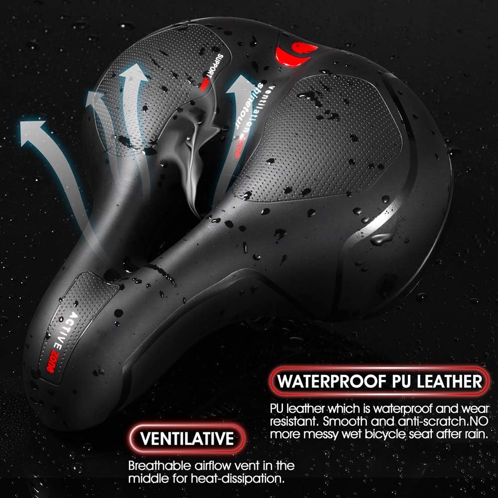 Comfortable Seat Cushion for Men Women with Dual Shock Absorbing Ball Memory Foam Waterproof Wide Bicycle Saddle Fit for Road Bikes - Image 6