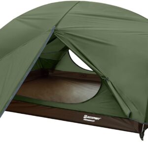 Bessport Camping Tent for 2-3 Person, Lightweight Backpacking Tent Waterproof Windproof Two Doors Easy Setup Double Layer Outdoor Tents for 3 to 4 Seasons, Suitable for Outdoor,Hiking,Camping