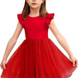 Arshiner Toddler Tutu Dress Little Girls Fluffy Summer Dresses Casual Party Tulle Sundress for Kids 2-6Y