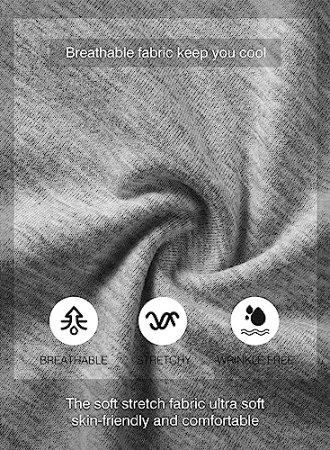 JMIERR Men\'s 3 Pack Cotton Hipster Hip Hop Longline Crewneck T-Shirt, Short Sleeve Gym Workout Athletic T Shirts for Men Pack,M, Black/Light Grey/Army Green - Image 5