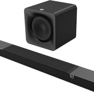 Klipsch Flexus Sound System: CORE 200 Sound Bar, 10″ SUB 100 Subwoofer, Powered by Onkyo with Bluetooth, Dolby Atmos and Custom Tuned Bass – Black