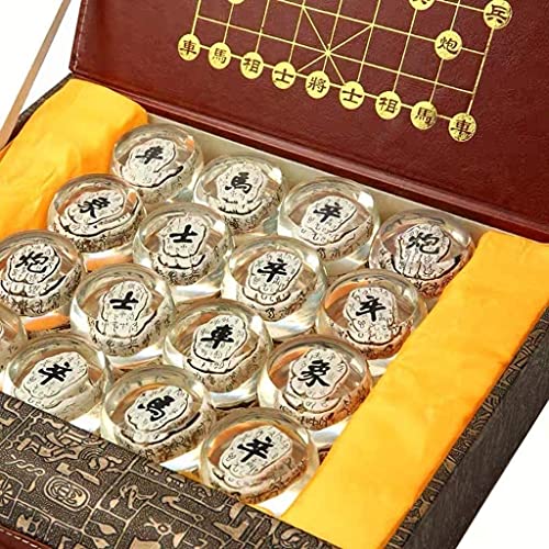 SMSOM Chinese Chess,Crystal Chinese Chess with Gift Box,2 Players Board Games,Chess Set for Kids and Adults,Very Suitable for Family Gathering Games - Image 2