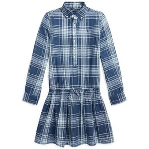Polo Ralph Lauren Girls Girls Floral Batiste Jersey Dress (2 2T) Blue