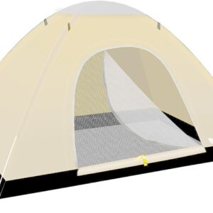 Portable Camping Tent, 2 Person Lightweight, Waterproof Windproof, UV Protection for Outdoor US
