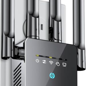 2026 WiFi Extender, WiFi Signal Booster Cover up to 14770 sq.ft for Home, New Gen 6X Faster Internet Extender WiFi Booster w/Ethernet Port, Wireless WiFi Repeater Works with 99% Router, Easy Setup