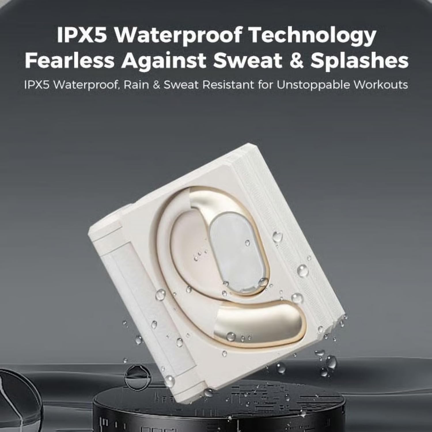 Ear Buds - Headphones Bluetooth with Dual-Fold Design, 2026 New Dual Fold Bt Earbuds, Open Ear Wireless, Noise Cancelling Sport Ear, with Ipx5 Waterproof & Sweatproof (Black) - Image 4