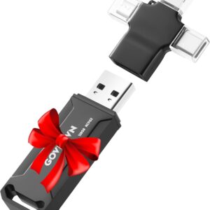 Auto Backup Photo Stick for All Devices 128GB, iPhone Backup Flash Drive & Memory Stick for Photos, Videos & Contacts, USB Storage Flash Drive for iPhone, iPad, Android, Mac & PC, Easy Photo Transfer
