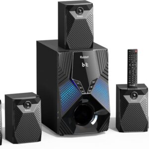 1000W Surround System 5 Wired Satellite Audio Speakers 8 inch Subwoofer 5.1/2.1 Channel Home Theater Deep Bass Support ARC Optical Bluetooth Karaoke Input