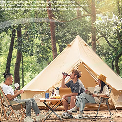 QZQHNYJ Pyramid Tent Yurt Tent Outdoor Family Camping Waterproof Bell Tent with Stove Hole Camping Pyramid Tipi Tent in Groundsheet, Camping, Glamping, Festiv - Image 2