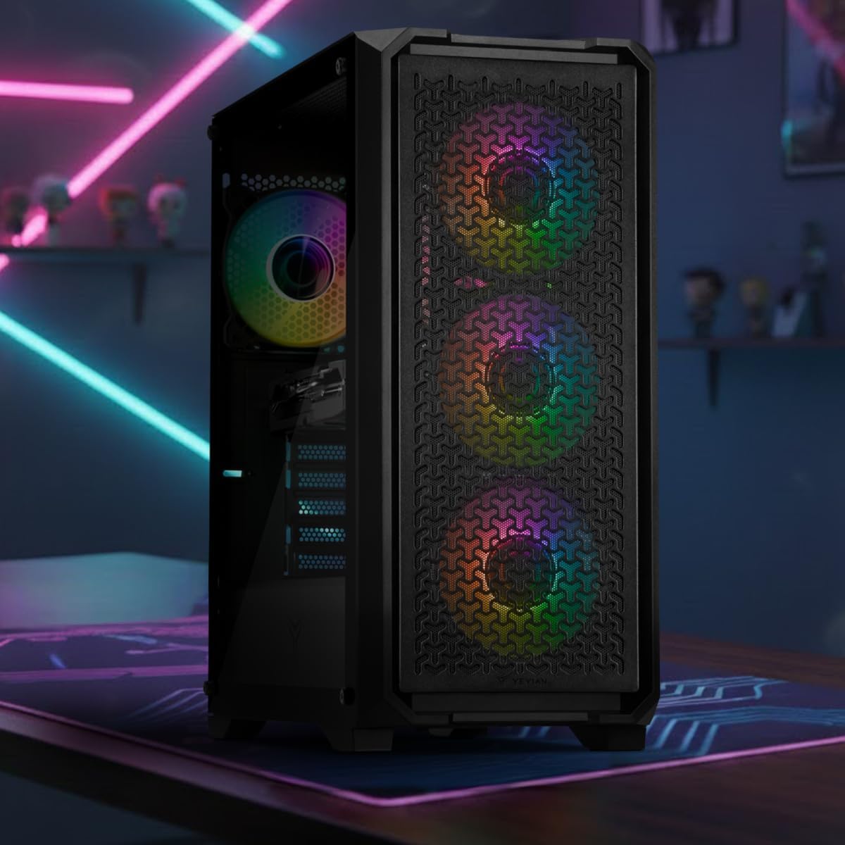 YEYIAN Gaming PC. Core i5 14400F, RTX 5060 8GB GDDR7, 2TB NVMe, 32GB DDR5, PSU, 650W 80+ Gold. Model YPI-VA44F0C-5603U - Image 8