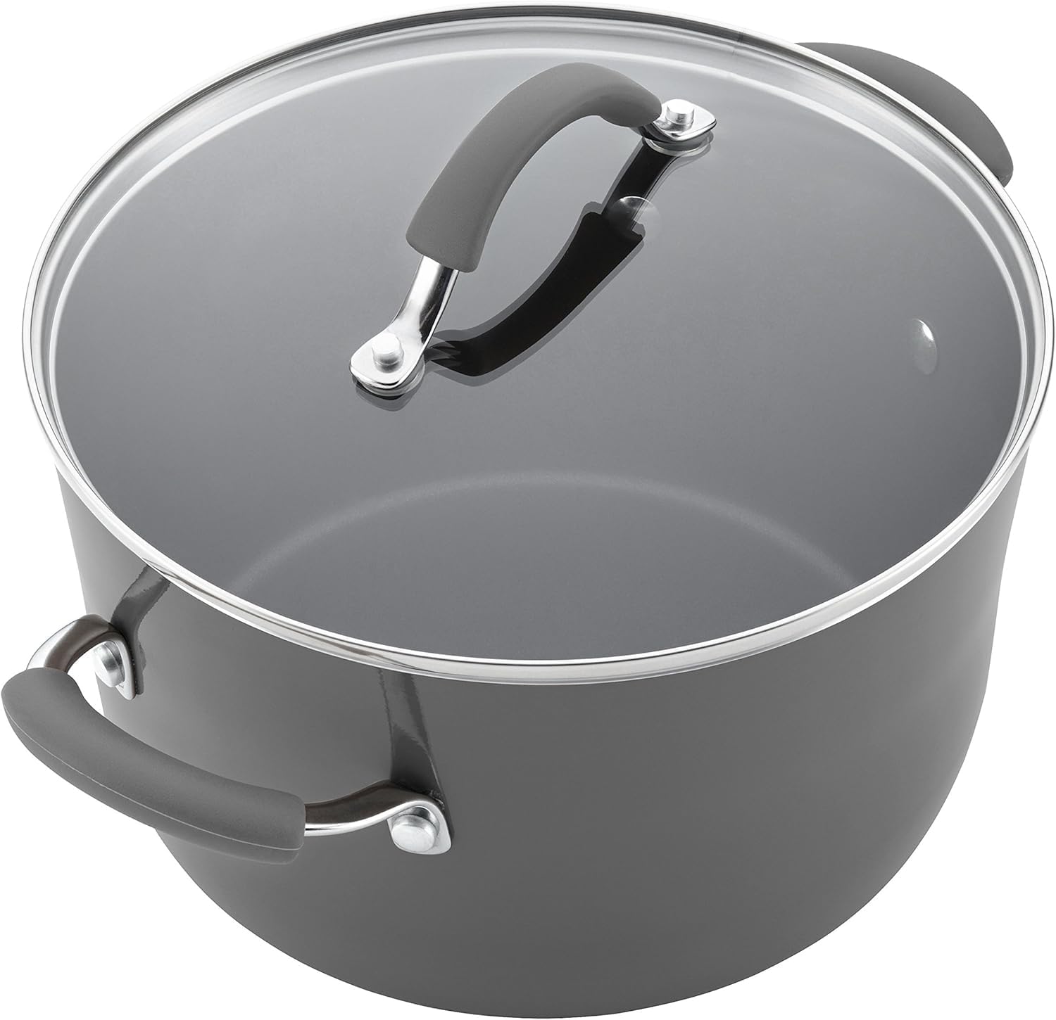 Rachael Ray - 16802 Rachael Ray Cucina Nonstick Cookware Pots and Pans Set, 12 Piece, Sea Salt Gray - Image 12