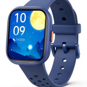 Upgraded Kids Smart Watch Fitness Tracker, 1.85″ Screen with 12 Puzzle Games, Heart Rate Sleep Monitor, Pedometer, Waterproof Activity Tracker with/Without APP for Boys Girls