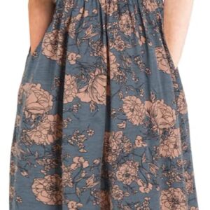 GORLYA Girl’s Short Sleeve Floral Print Loose Casual Long Maxi Dress with Pockets 4-12 Years