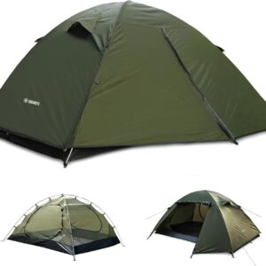 Backpacking Tent for Camping 2/3/4 Person Hiking Ultralight Tent for Waterproof Windproof Outdoor Tents Easy Setup Two Doors Double Layer Lightweight Instant Tents