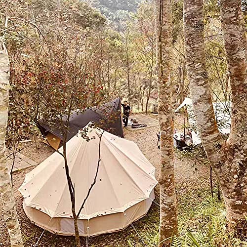 VICIYOO Large Camping Tent Bell Tent with Stove Hole Cotton Canvas Tents Yurt Tent 4 Season Indian Tent for Family Camping Outdoor Hunting - Image 2