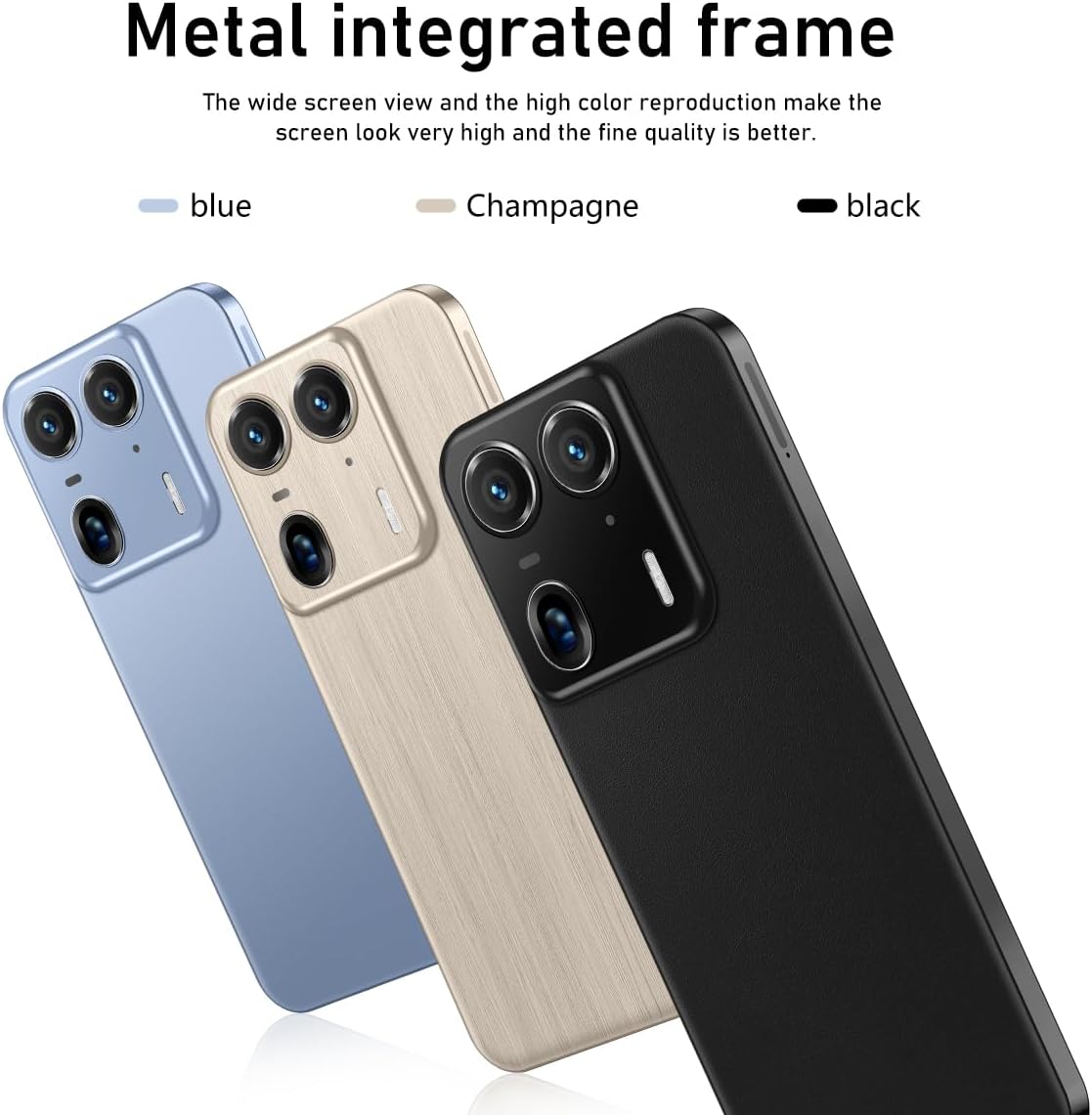 E50 Ultra Unlocked 5G Phone 2025 Android 13 Smartphone 48MP+108MP Dual Camera 6.8-inch HD Display 12GB RAM+512GB Storage 10-Core Dual-SIM Smartphone 6800mAh Long-Lasting Battery Android Phone(Black) - Image 7