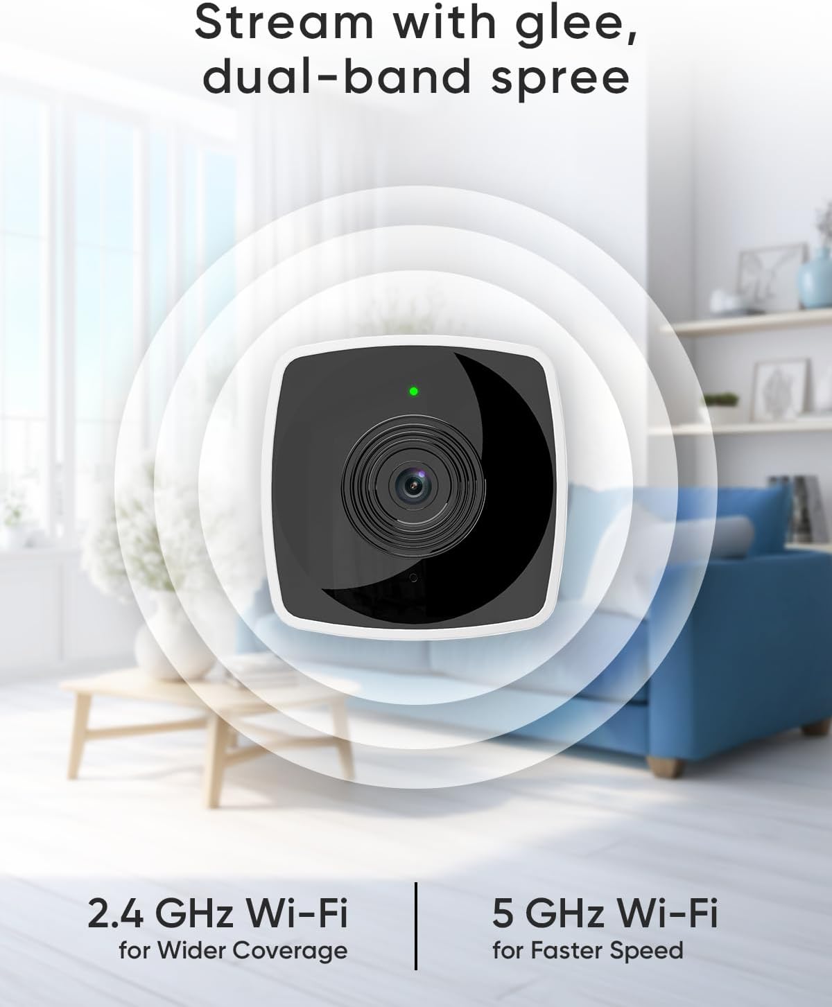 blurams Cameras for Home Security 5GHz, 2K Indoor Camera, Pet Camera with Phone App, AI Motion Detection, 2-Way Audio, Compatible with Alexa&Google Assistant, 4-Pack - Image 4
