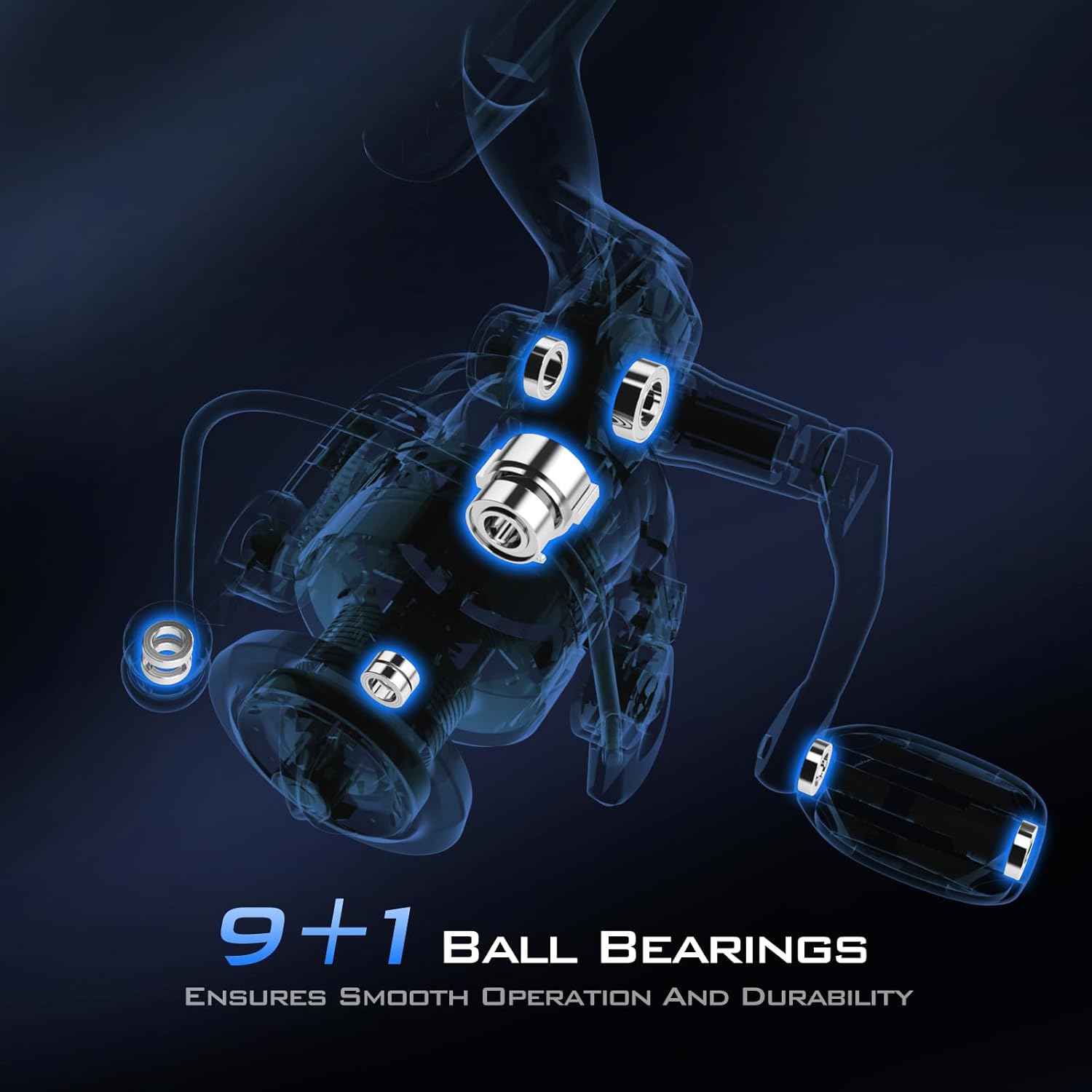 KastKing Centron Fishing Rod and Reel Combo, Spinning & Baitcasting Combos, IM6 Graphite 2Pc Blanks, Stainless Steel Guides with Ceramic Rings, Contoured EVA Handles & Fighting Butt - Image 6