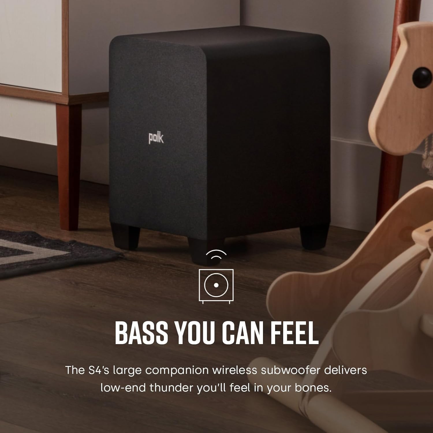 Polk Audio Signa S4 TV Sound Bar with Subwoofer - Dolby Atmos Audio VoiceAdjust & BassAdjust Technology, HDMI eARC, Wireless Subwoofer works with 8K, 4K, & HD TVs, Bluetooth, Wireless Streaming - Image 5