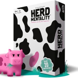 Herd Mentality: Udderly Funny Family Board Game | Easy & Fun for Big Groups of 4-20 Players | Includes 20 Extra Exclusive Questions