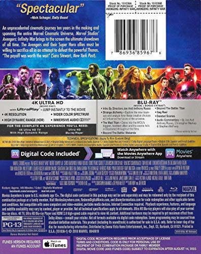Marvel Avengers: Infinity War Limited Edition (4K UHD+Blu-Ray+Digital) with exclusive 40-page Gallery Book - Image 2