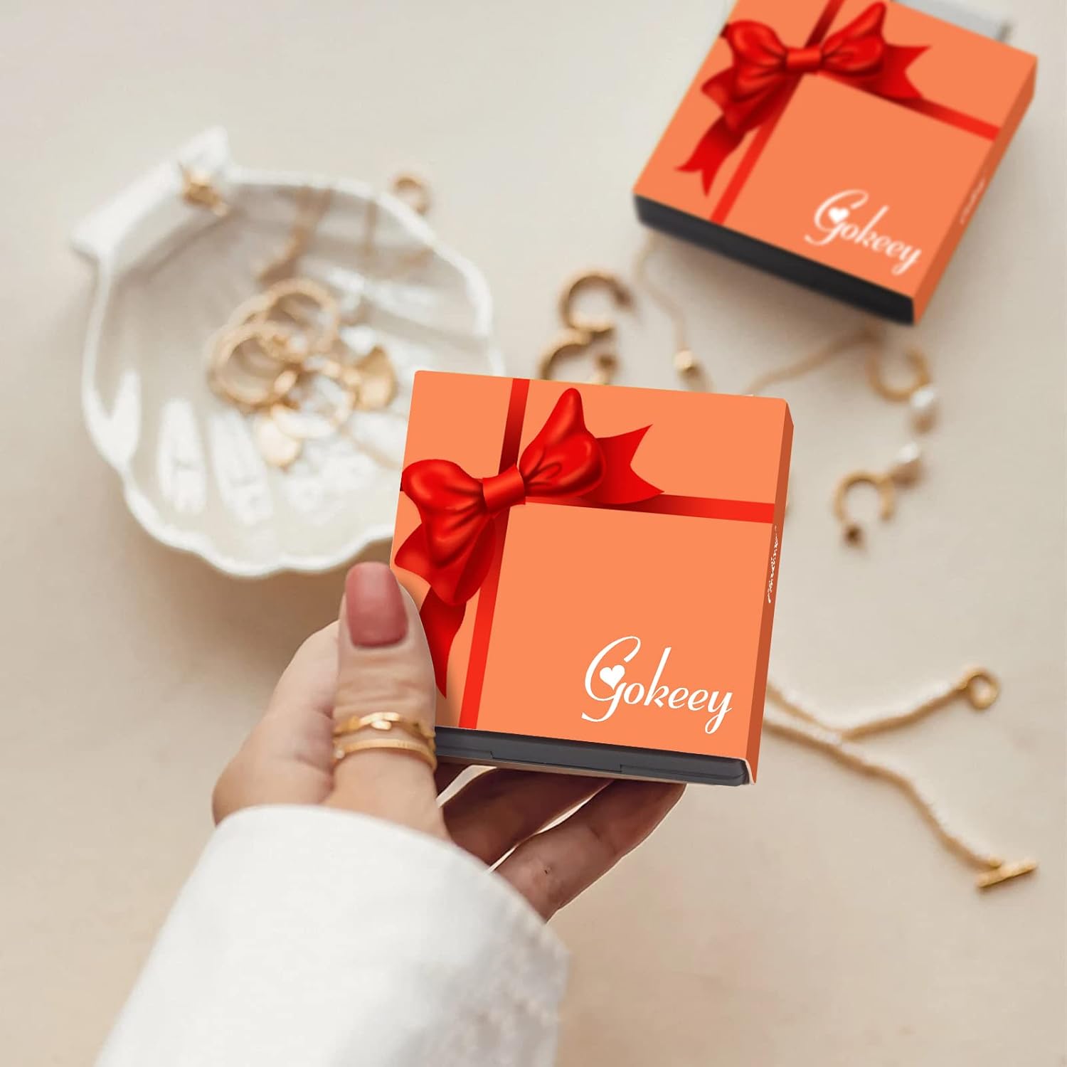 Gold Bracelets Set for Women Non Tarnish, 14K Gold Plated Sterling Silver Chunky Cuff Bracelet Stackable Gold Bangles Bracelet for Women Trendy Fashion Accessories Tie Knot Cuban Rope Paperclip Beaded Bracelet Stack Jewelry Valentines Day Gifts - Image 9