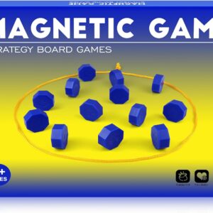 Magnetic Chess Game with Full-Size Stones, Magnet Game with String, for Family & Party & Travel & Camping, Puzzle Strategy Games, 2 Player Games for Kids & Adults