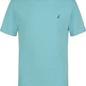 Nautica Boys Short Sleeve Solid Crew Neck T-Shirt, Soft, Comfortable, Relaxed Fit