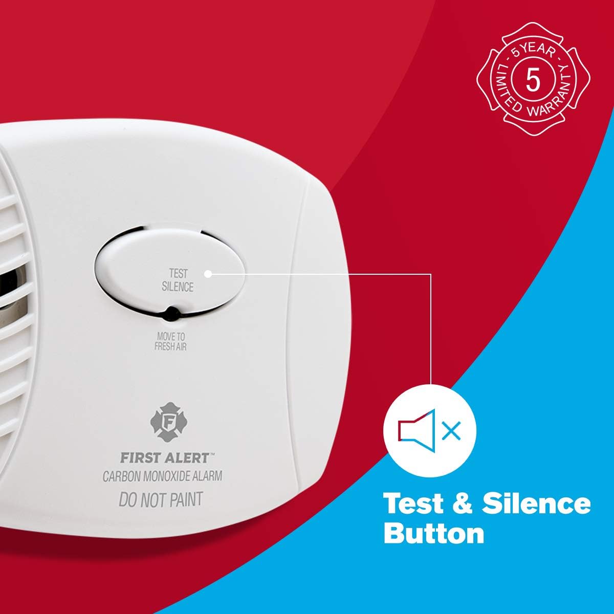 First Alert CO400 Carbon Monoxide (CO) Detector, Battery Operated Alarm, 1-Pack - Image 5