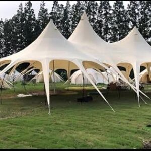 Ginkartu Canvas Waterproof Portable Tarp Multifunctional Outdoor Camping Traveling Awning Backpacking Tarp Shelter Rain Tarp,Big tarp for Family Active or Out Active. 289㎡ Space Largr tarp.