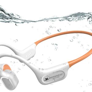 2026 Bone Conduction Bluetooth Headphones-SwimBeats, IP68 Waterproof Swimming Headphones with 32GB MP3 Player, Lightweight Open Ear Design for Swimming/Marathon/Cycling((Peach)