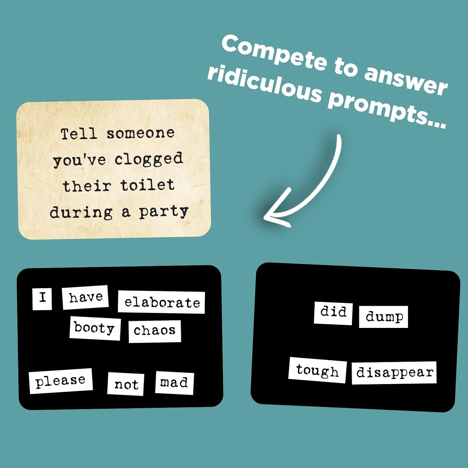 Ransom Notes - The Ridiculous Word Magnet Party Game, 3+ Players - Image 3