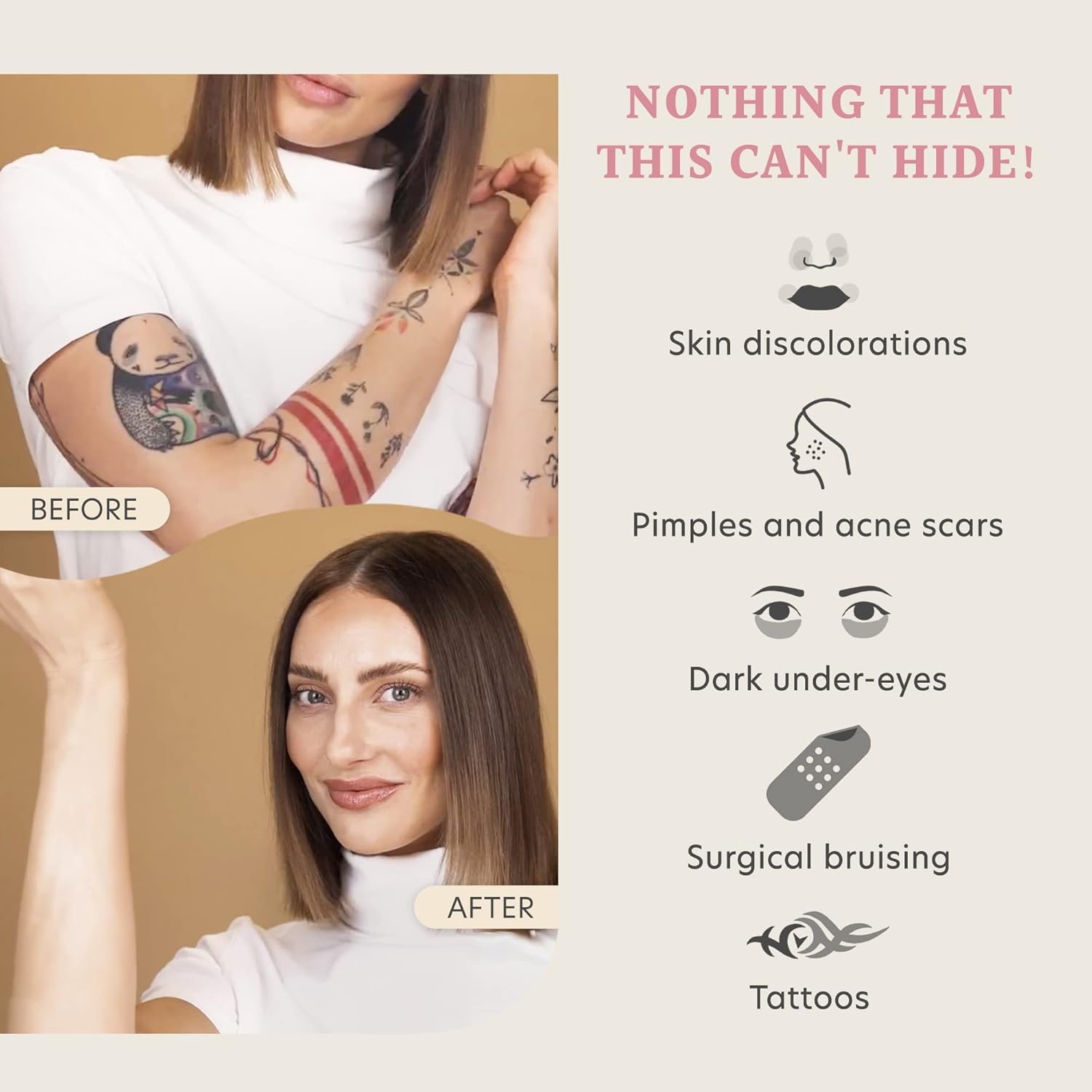 Dermacol - Full Coverage Liquid Matte Foundation, with SPF 30, Waterproof, for Oily Skin, Acne, & Under Eye Bags, Long-Lasting Makeup Products, 30g, Shade 210 - Image 4