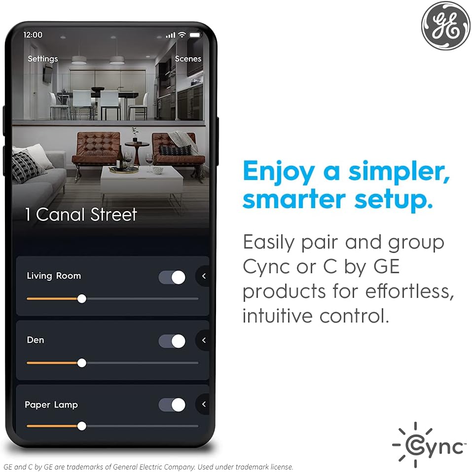 GE Cync Dynamic Effects Smart Cafe Lights, Color Changing Patio String Lights, Compatible with Alexa and Google, 48ft - Image 4