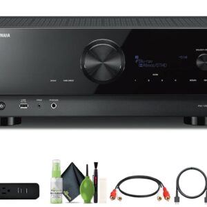 Yamaha RX-V6A 7.2-Channel Surround Sound Network AV Receiver with MusicCast Built-in Wi-Fi and Bluetooth Streaming Home Theater System Bundle with Accessories