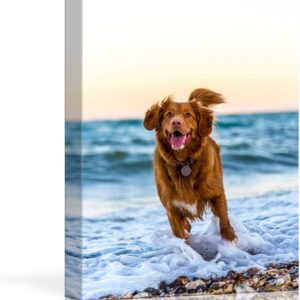 NWT Custom Canvas Prints with Your Photos for Pet/Animal, Personalized Canvas Pictures for Wall to Print Framed 24×16 inches