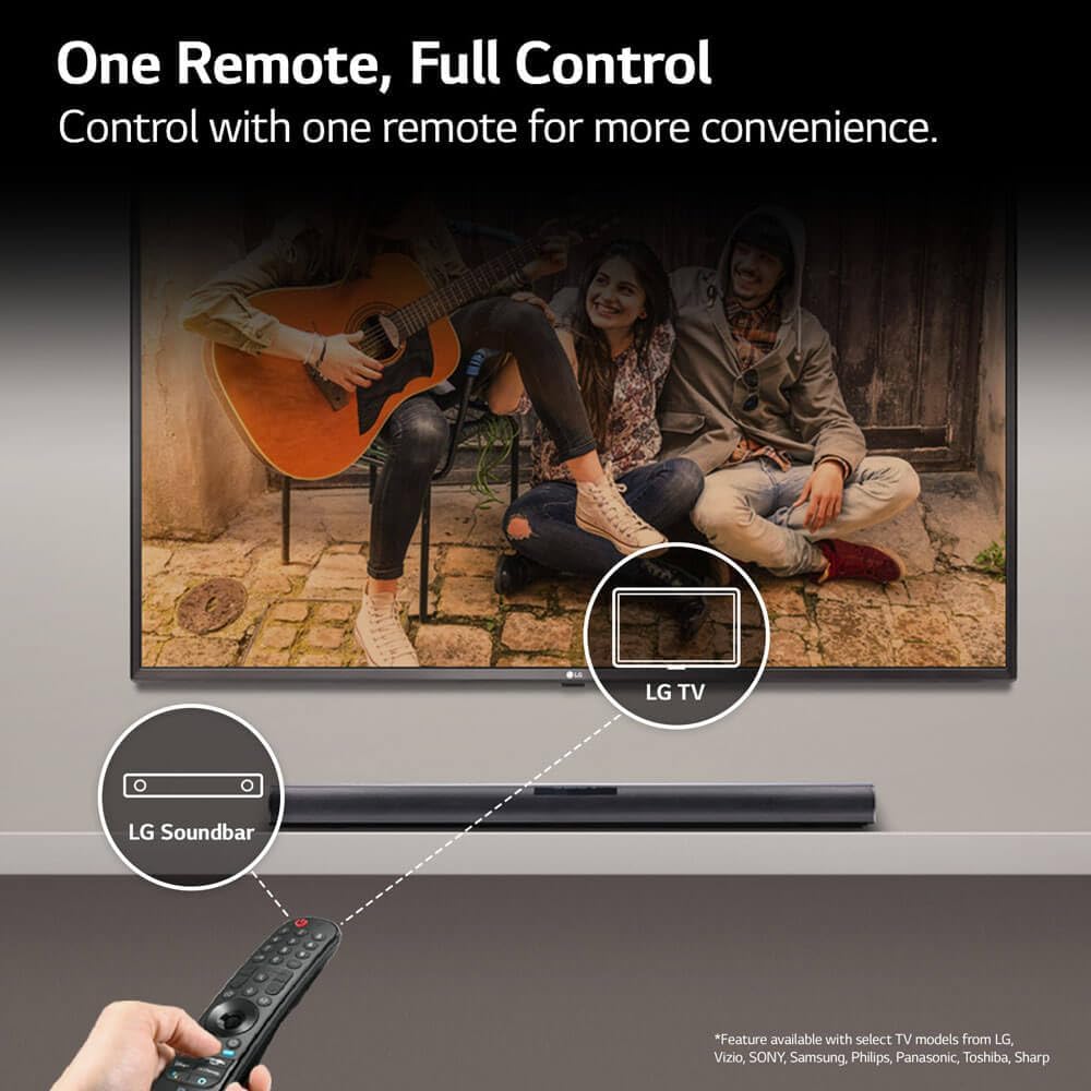 LG SQC4RKIT1 Sound Bar with 12 Mo CPS, HDMI Cable, 4.1 Channel Home Theater System, Wireless Subwoofer and Rear Speakers, Dolby Digital Surround Sound, Bluetooth, Wall Mountable, Black - Image 7