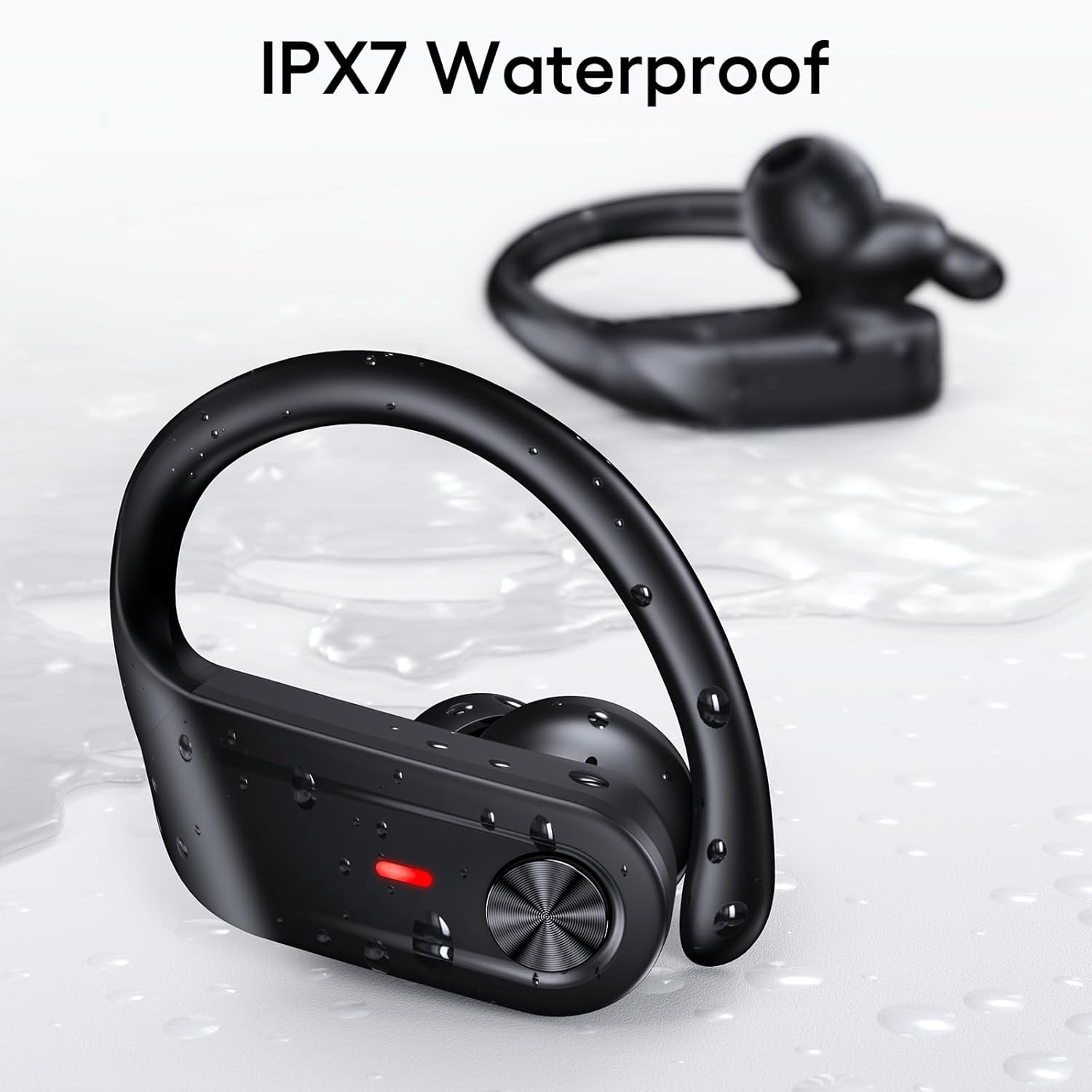 Hybrid Active Noise Cancelling Wireless Earbuds 80 Hrs Playtime Hi-Res Stereo Sound Bluetooth Headphones with Transparency Mode Ear Buds with Earhooks ANC Sports Earphones for Workout Running Travel - Image 7