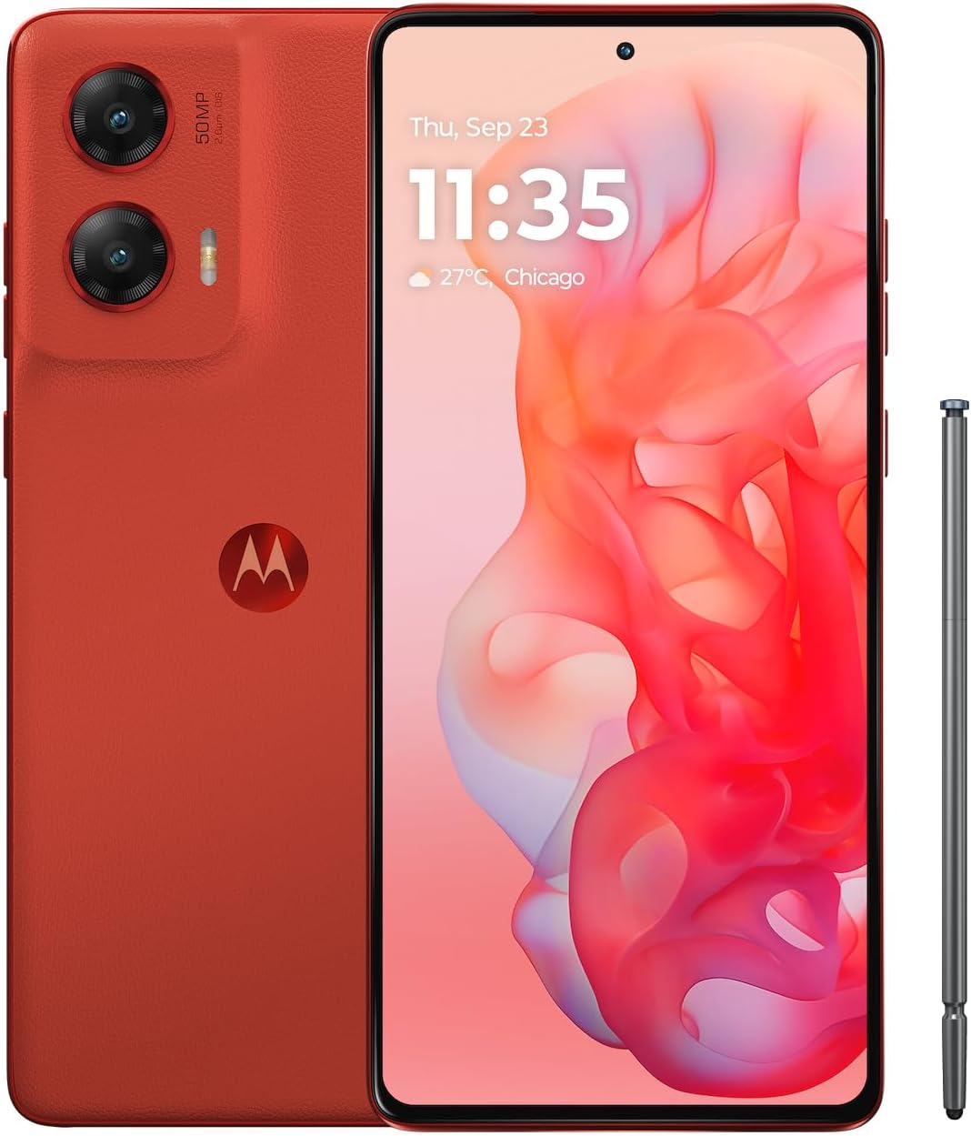 Motorola Moto G Stylus 5G | 2024 | Unlocked | Made for US 8/256GB | 50MP Camera | Scarlet Wave - Image 2