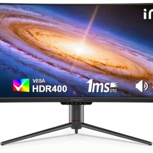 INNOCN 49″ Curved Monitor Ultrawide Gaming 5K2K 120Hz 32:9 QHD 5120 x 1440P Computer Monitor, R1800, 99% sRGB, HDR400, USB Type C, DisplayPort, HDMI, Built-in Speakers, Height/Tilt Adjustable – 49C1R