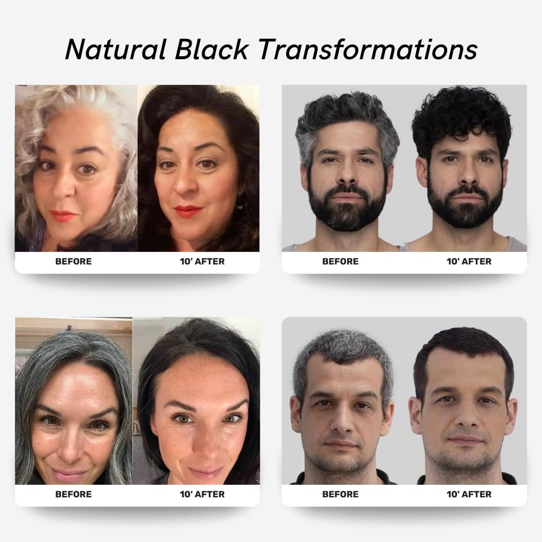 POLAR HAIR CARE Polar Haircare - Hair Dye Shampoo for Gray Hair for Women & Men (Jet Black) Natural Hair Dye Kit - Semi Permanent Hair Dye Shampoo - Vegan Hair Dye USA 6.76 Fl Oz - Image 3