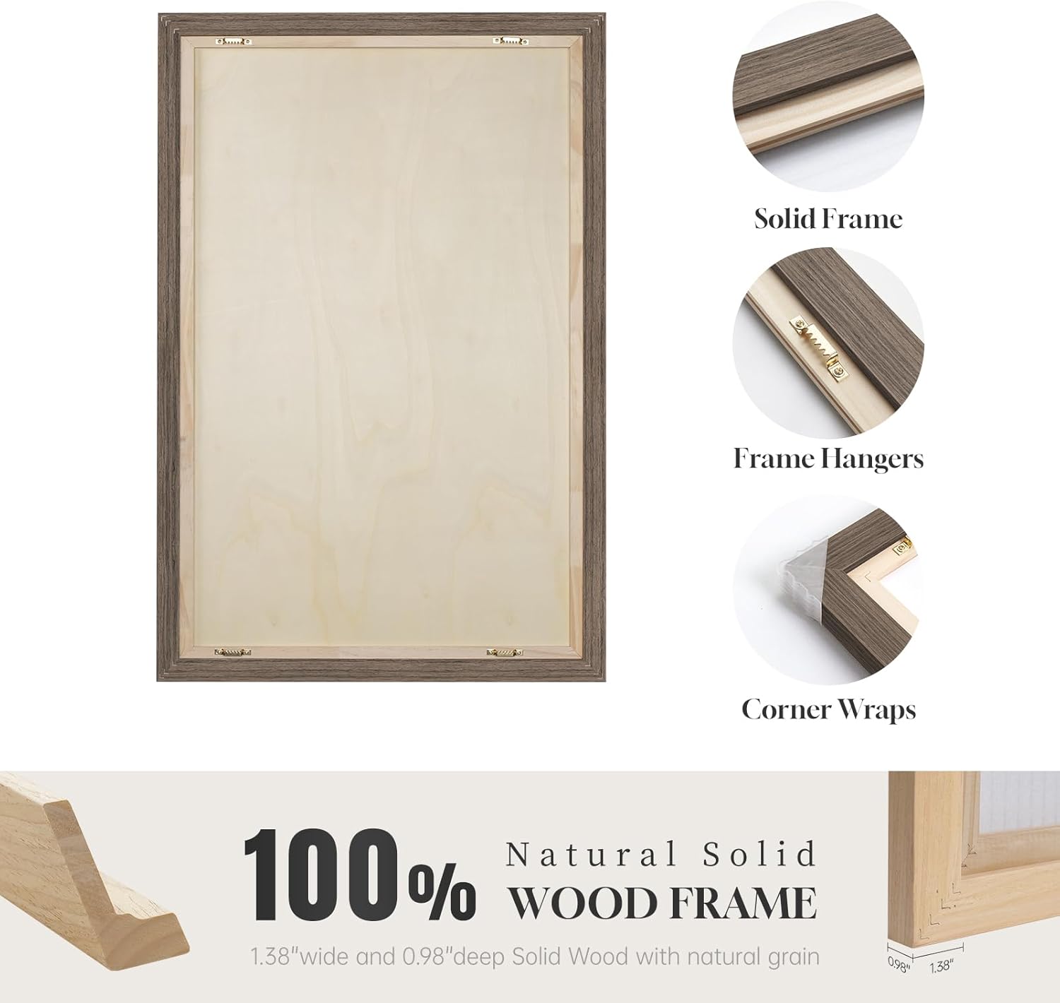 Framed Textured Wood 3D Wall Art for Living Room, Large Boho Floral Black and Beige Artwork for Walls, 3 Piece Abstract Bohemian Flower Wood 3D Art for Office Bedroom Hallway Wall decor, 24x36 Inch - Image 7