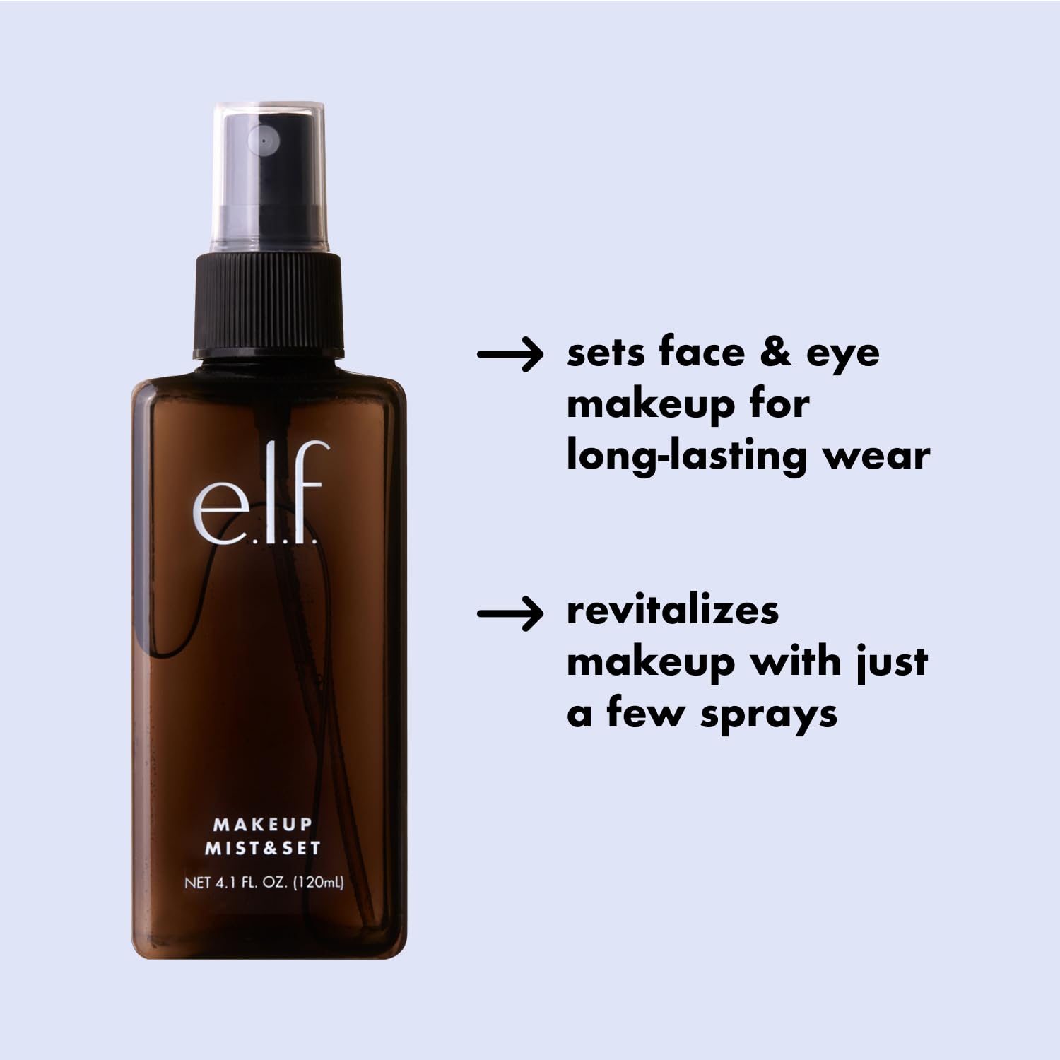 e.l.f. Makeup Mist & Set - Large Lightweight, Long Lasting, All-Day Wear Revitalizes, Refreshes, Hydrates, Soothes Infused with Aloe, Green Tea and Cucumber 4 Fl Oz - Image 3