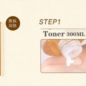 Luxé 24K Gold 5-Piece Skincare Set – Organic Collection with Gold Toner, Essence Milk Serum, Hyaluronic Acid, Collagen, Retinol, Kojic Acid & Vitamin C – Radiance & Luminous Glow for All Skin Types