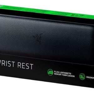 Razer Ergonomic Wrist Rest for Mini Keyboards: Plush Leatherette Memory Foam Cushion – Anti-Slip Rubber Feet