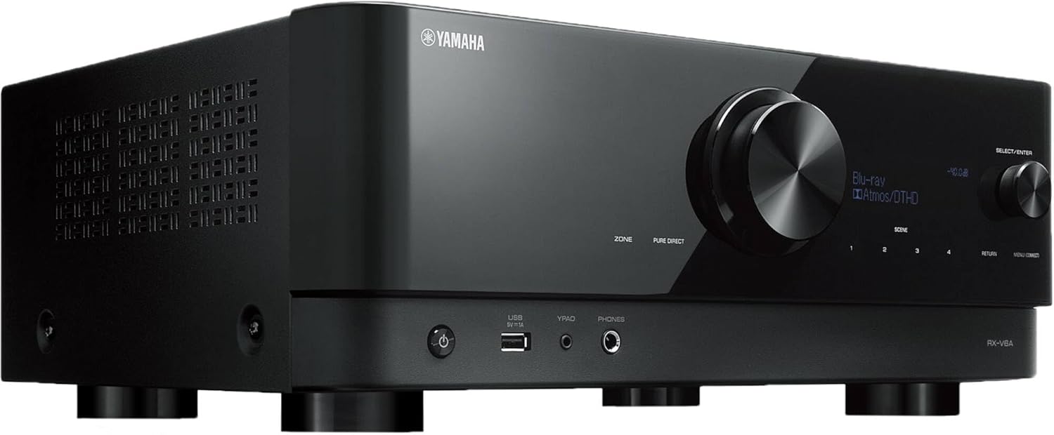 Yamaha RX-V6A 7.2-Channel Surround Sound Network AV Receiver with MusicCast Built-in Wi-Fi and Bluetooth Streaming Home Theater System Bundle with Accessories - Image 2